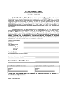 2015 WSOP Prize Agreement