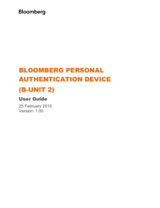 BLOOMBERG PERSONAL AUTHENTICATION DEVICE (B