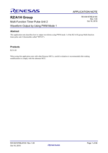 RZ/A1H Group Application Note Multi