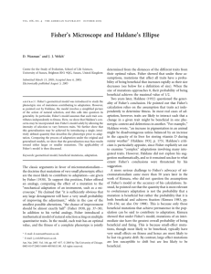 Fisher's Microscope and Haldane's Ellipse