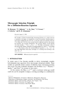 Microscopic selection principle for a diffusion