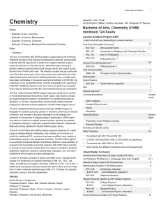 Chemistry - Academic Catalog