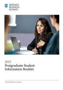 2015 Postgraduate Student Information Booklet