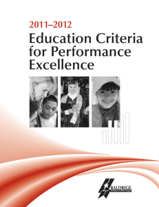 2011–2012 Education Criteria for Performance Excellence