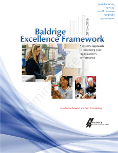 2015-2016 Baldrige Excellence Framework