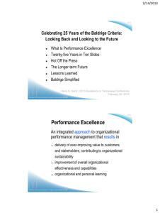 Hot Off the Presses! Changes to the 2013-2014 Criteria