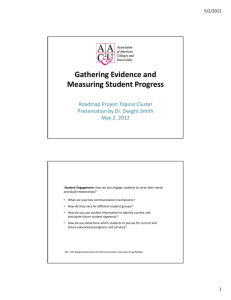 Gathering Evidence and Measuring Student Progress (Dwight Smith)