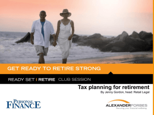 Tax planning for retirement