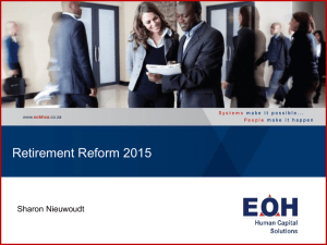 Retirement Reform 2015