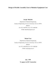 Design of Flexible Assembly Line to Minimize Equipment Cost