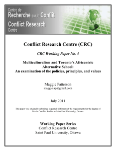 Conflict Research Centre (CRC)