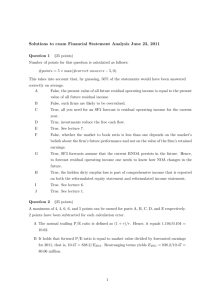 Solutions to exam Financial Statement Analysis June 23