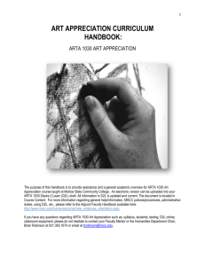 ART APPRECIATION CURRICULUM HANDBOOK: