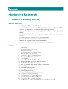Marketing Research - EBS Student Services