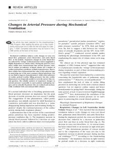 Changes in Arterial Pressure during Mechanical Ventilation