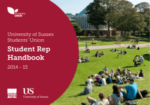 Student Rep Handbook - University of Sussex Students' Union