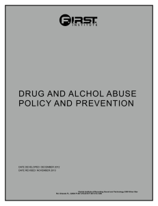 Drug & Alcohol Abuse Policy
