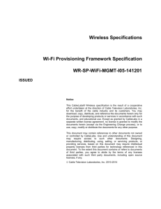 Wi-Fi Provisioning Framework Specification