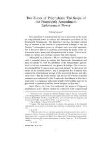 Two Zones of Prophylaxis: The Scope of the Fourteenth Amendment