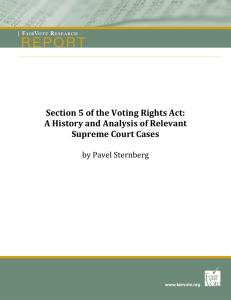 Section 5 of the Voting Rights Act: A History and