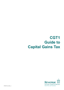 CGT1 - Guide to Capital Gains Tax