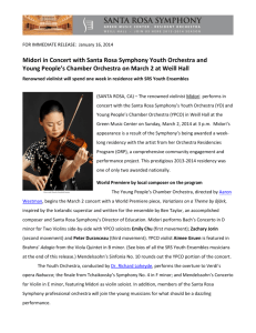 Midori in Concert with Santa Rosa Symphony Youth Orchestra and