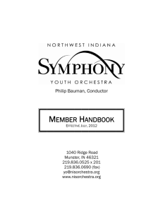 member handbook - Northwest Indiana Symphony Orchestra