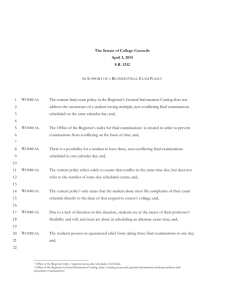 S.R. 1312 – In Support of a Revised Final Exam Policy