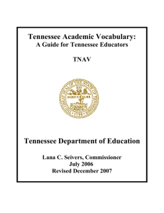 Tennessee Academic Vocabulary