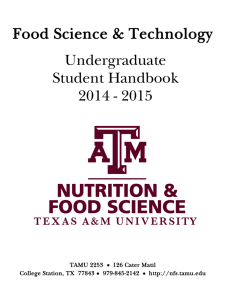 Food Science & Technology - Department of Nutrition and Food