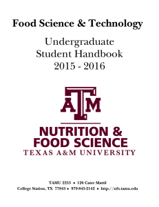 Undergraduate Food Science and Technology Handbook