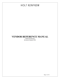 vendor reference manual