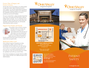 Patient Safety - Ohio Valley Surgical Hospital