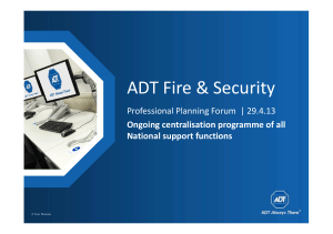 ADT Fire & Security - Professional Planning Forum