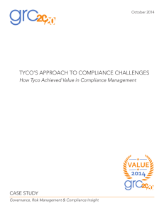 tyco's approach to compliance challenges