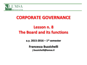 Functions of the Board