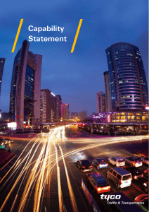 Capability Statement - Tyco Traffic & Transportation