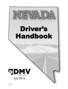 Driver Handbook - Nevada Department of Motor Vehicles
