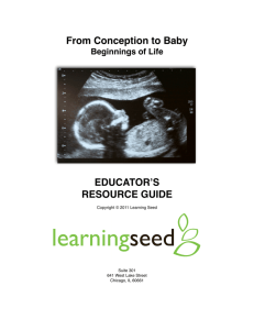 From Conception to Baby EDUCATORʼS