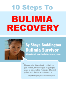 10 Steps to Bulimia Recovery