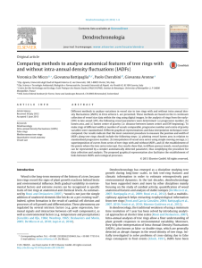 Comparing methods to analyse anatomical features of tree rings