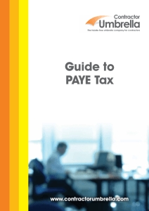 Guide to PAYE Tax - Contractor Umbrella