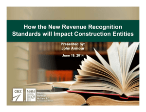 How the New Revenue Recognition Standards will Impact