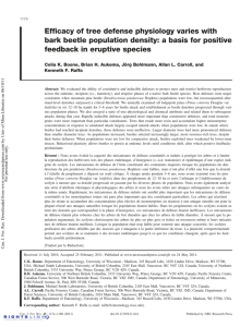 Efficacy of tree defense physiology varies with bark beetle