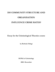 do community structure and organisation influence crime rates?