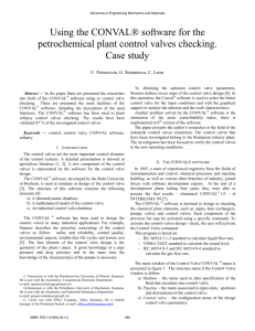 Using the CONVAL® software for the petrochemical plant control