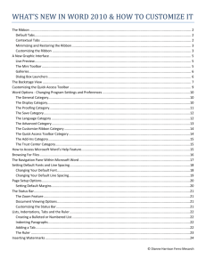 How to Customize Word 2010 - Georgetown University Law Center