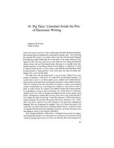 Chapter 16: Pig Tales: Literature Inside the Pen of Electronic Writing