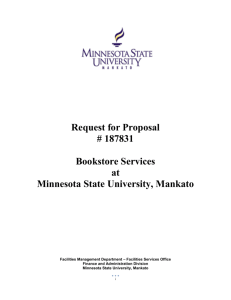 Request for Proposal # 187831 Bookstore Services at Minnesota