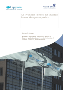 An evaluation method for Business Process Management products